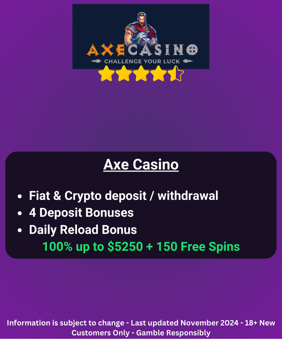 Axe Casino Review | Ozhunt Casino Reviews